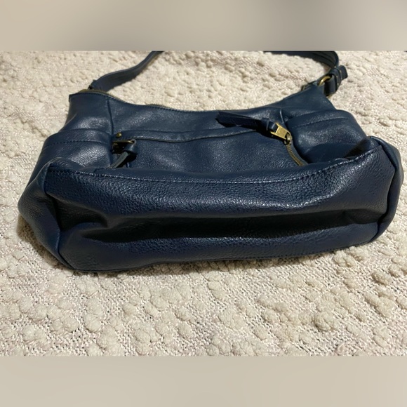 The Sak Blue Leather Shoulder Bag - Picture 3 of 6
